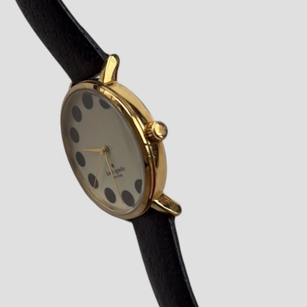 EUC Kate Spade Dot Dial Watch Black Ivory